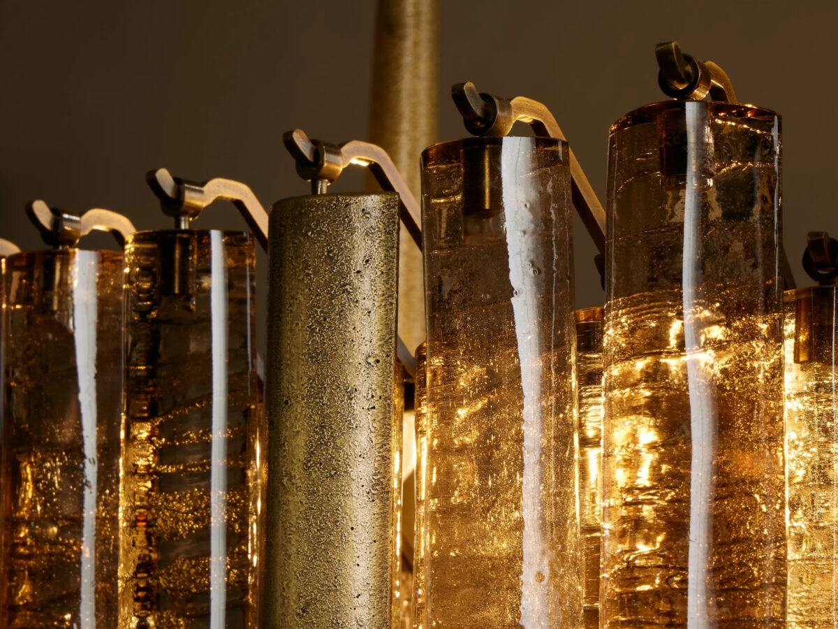 GV Neve Linear Glass Light Chandelier in Champagne - Image 9