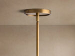 GV Rhodes Brass Chandelier with Linen Shades - Image 4