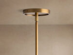 GV Rhodes Brass Chandelier with Linen Shades - Image 4