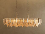GV Neve Linear Glass Light Chandelier in Champagne