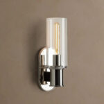 GV Harlin Nickel Glass Sconce in Clear