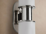 GV Harlin Modern Glass Sconce in Milk Nickel - Image 3