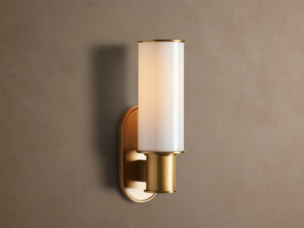 GV Harlin Modern Glass Sconce in Milk - Image 4