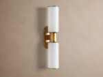 GV Harlin Modern Glass Sconce in Milk Nickel - Image 5