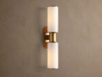 GV Harlin Modern Glass Sconce in Milk Nickel - Image 4