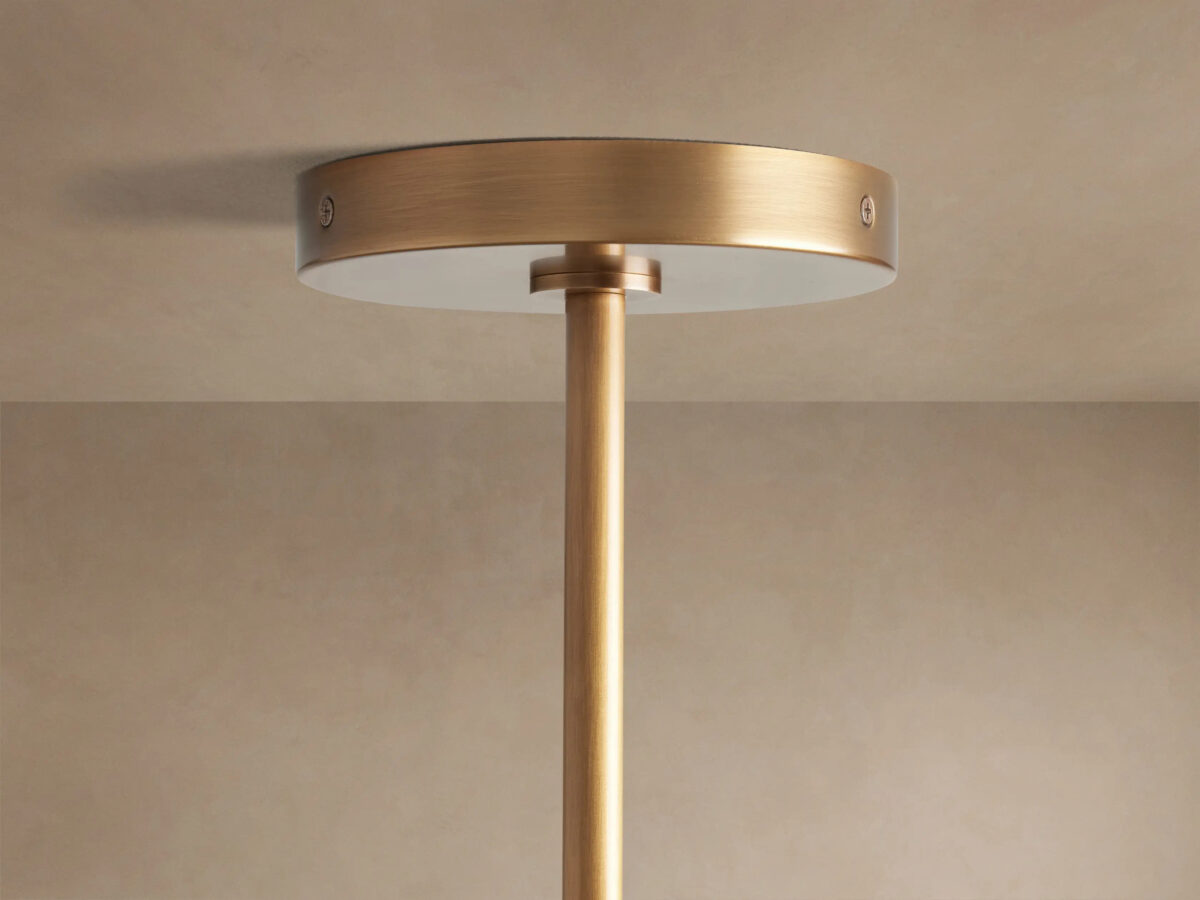 GV Mandoza Modern Glass Light 19 Light Brass Chandelier - Image 4