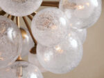 GV Mandoza Modern Glass Light 19 Light Brass Chandelier - Image 3