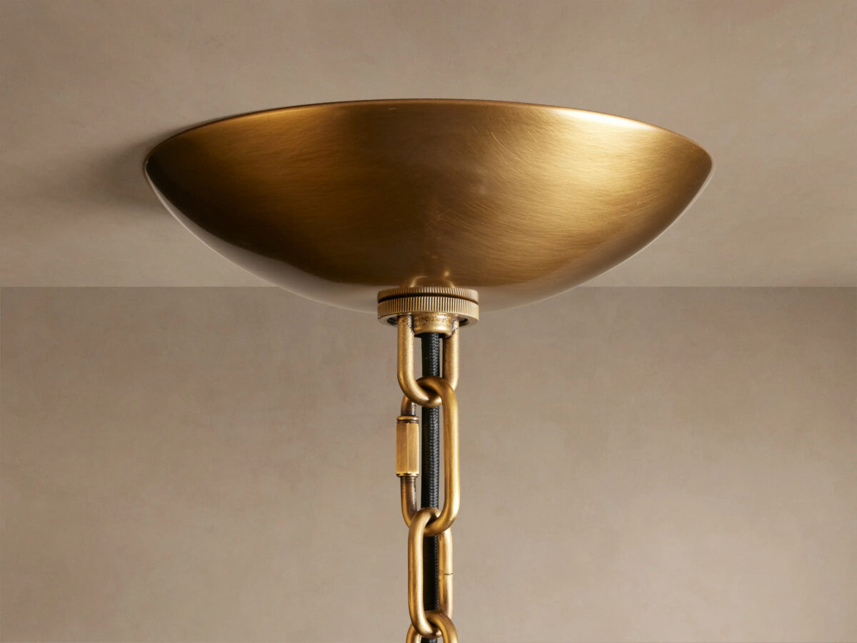 GV Blaire Round Glass Chandelier in White - Image 6