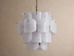 GV Blaire Round Glass Chandelier in White - Image 3