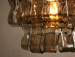 GV Ghiaccio Glass Modern Pendant in Green and Brass - Image 22