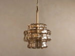 GV Ghiaccio Glass Modern Pendant in Green and Brass - Image 20