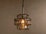 GV Ghiaccio Glass Modern Pendant in Green and Brass - Image 24