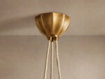 GV Brass Chandelier with Cream Glass Globes - Image 10