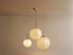 GV Brass Chandelier with Cream Glass Globes - Image 6