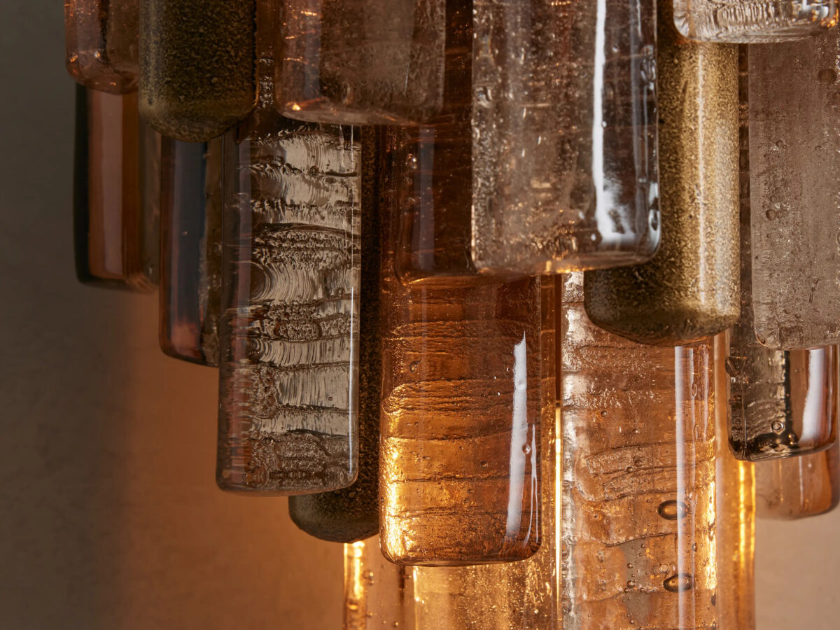 GV Neve Cast Glass Sconce in Champagne Aluminum - Image 7