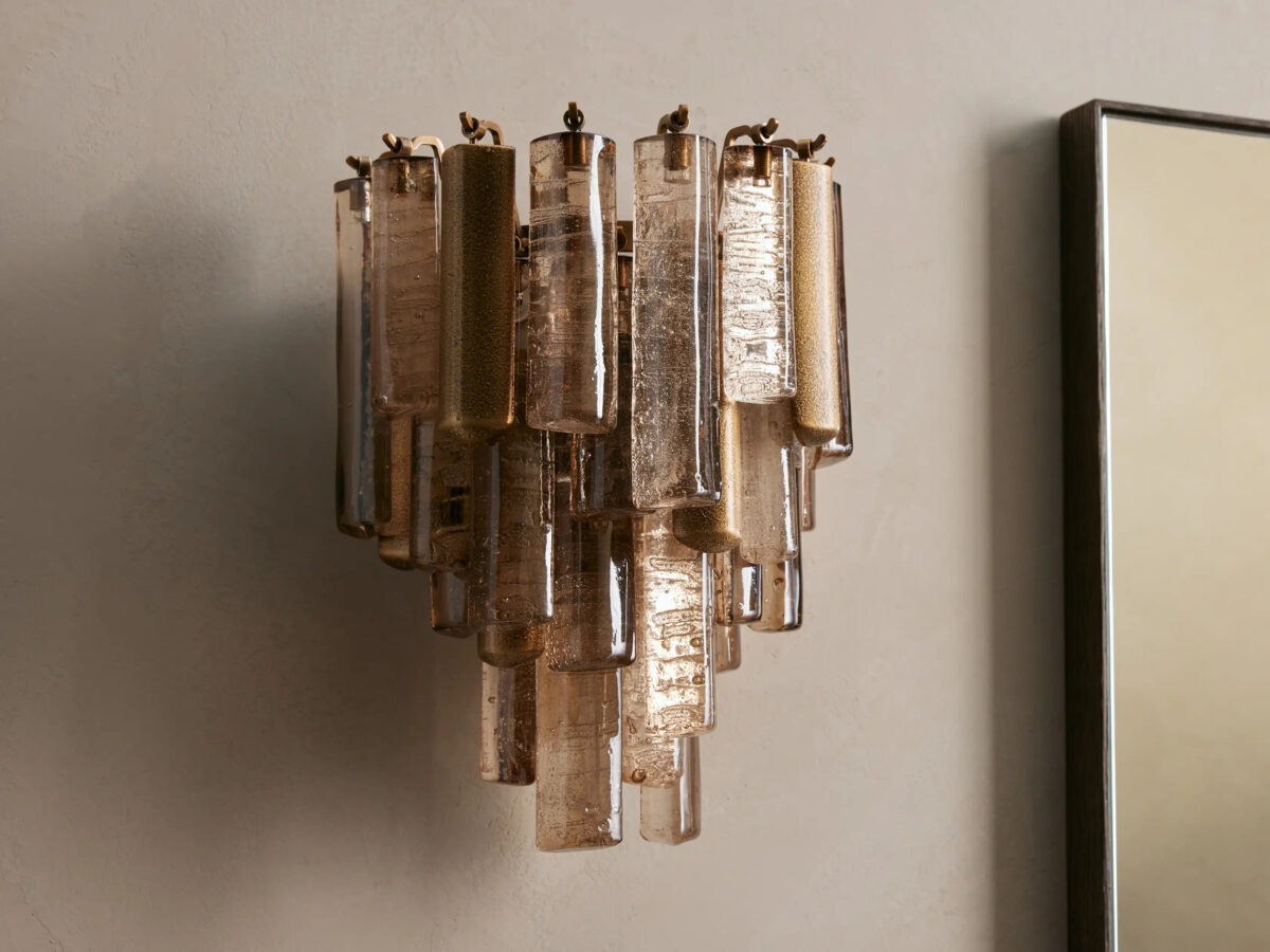 GV Neve Cast Glass Sconce in Champagne Aluminum - Image 6