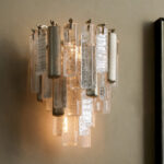 GV Neve Cast Glass Sconce in Champagne Aluminum
