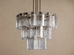 GV Glass Glam Light 38 Inch Round Chandelier in Brass - Image 2