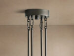 GV Glass Chandelier in Bronze with Clear Fluted Glass - Image 4