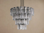 GV Glass Chandelier in Bronze with Clear Fluted Glass - Image 2