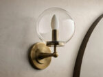 GV Fulton Bronze Glass Sconce with Milk Globe - Image 14