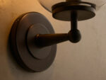 GV Fulton Bronze Glass Sconce with Milk Globe - Image 6