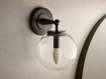 GV Fulton Bronze Glass Sconce with Milk Globe - Image 8