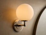 GV Fulton Bronze Glass Sconce with Milk Globe - Image 17