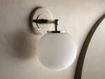 GV Fulton Bronze Glass Sconce with Milk Globe - Image 20