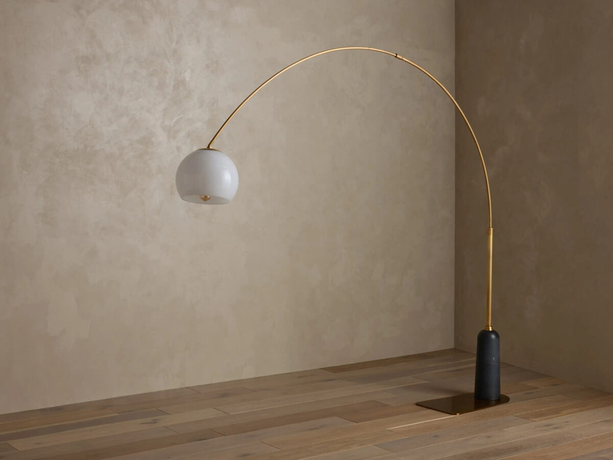GV Marble Arc Lamp with Black Marquina Base - Image 3