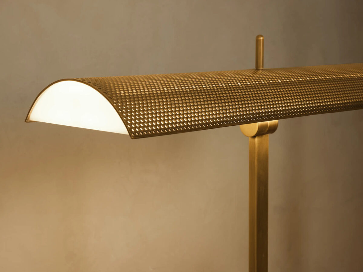 GV Abel Brass Floor Lamp with Warm LED Light - Image 3