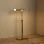 GV Abel Brass Floor Lamp with Warm LED Light