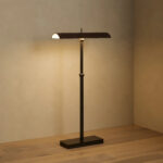 GV Modern Leather Lamp Abel Bronze Floor Lamp