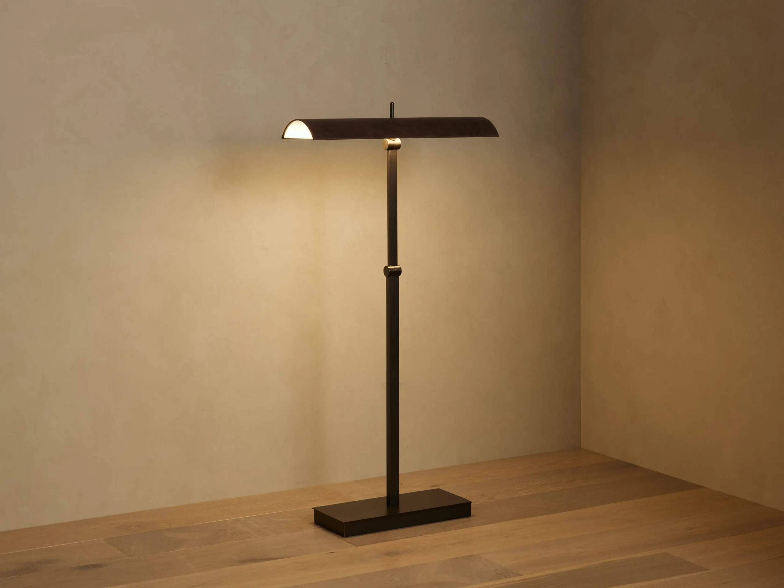 6610031L217_MW251205 GV Modern Leather Lamp Abel Bronze Floor Lamp - Image 1