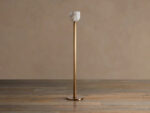 GV Alabaster Floor Lamp Ansley Brass Torchiere - Image 2