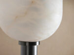 GV Ansley Bronze Alabaster Torchiere Floor Lamp - Image 3