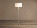 GV Linden Pewter Floor Lamp with Linen Shade