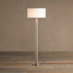 GV Linden Pewter Floor Lamp with Linen Shade
