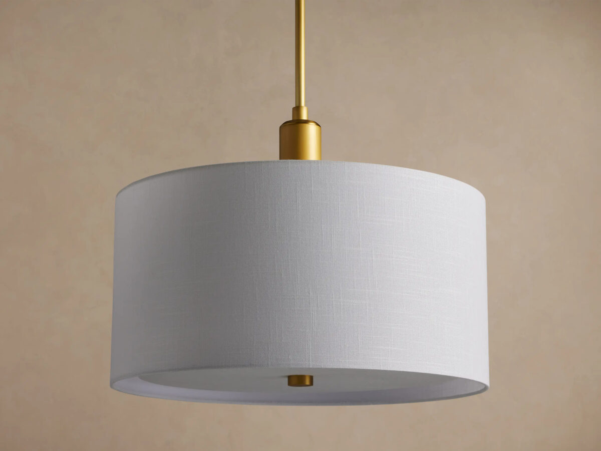 GV Linden Brass Linen Pendant - Image 2