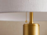 GV Linden Brass Floor Lamp with Linen Shade - Image 3