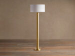 GV Linden Brass Floor Lamp with Linen Shade - Image 2
