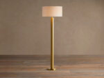 GV Linden Brass Floor Lamp with Linen Shade