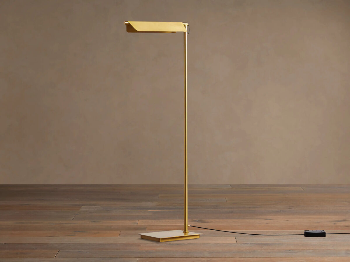 GV Axle Brass Floor Lamp with LED Task Light - Image 4