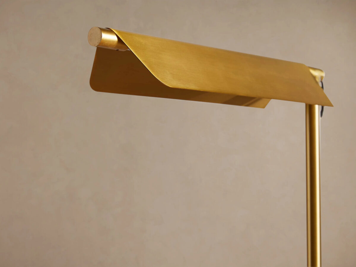 GV Axle Brass Floor Lamp with LED Task Light - Image 3