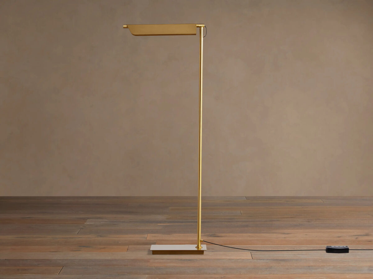 GV Axle Brass Floor Lamp with LED Task Light - Image 2