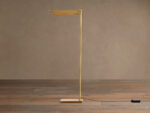 GV Axle Brass Floor Lamp with LED Task Light