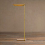 GV Axle Brass Floor Lamp with LED Task Light