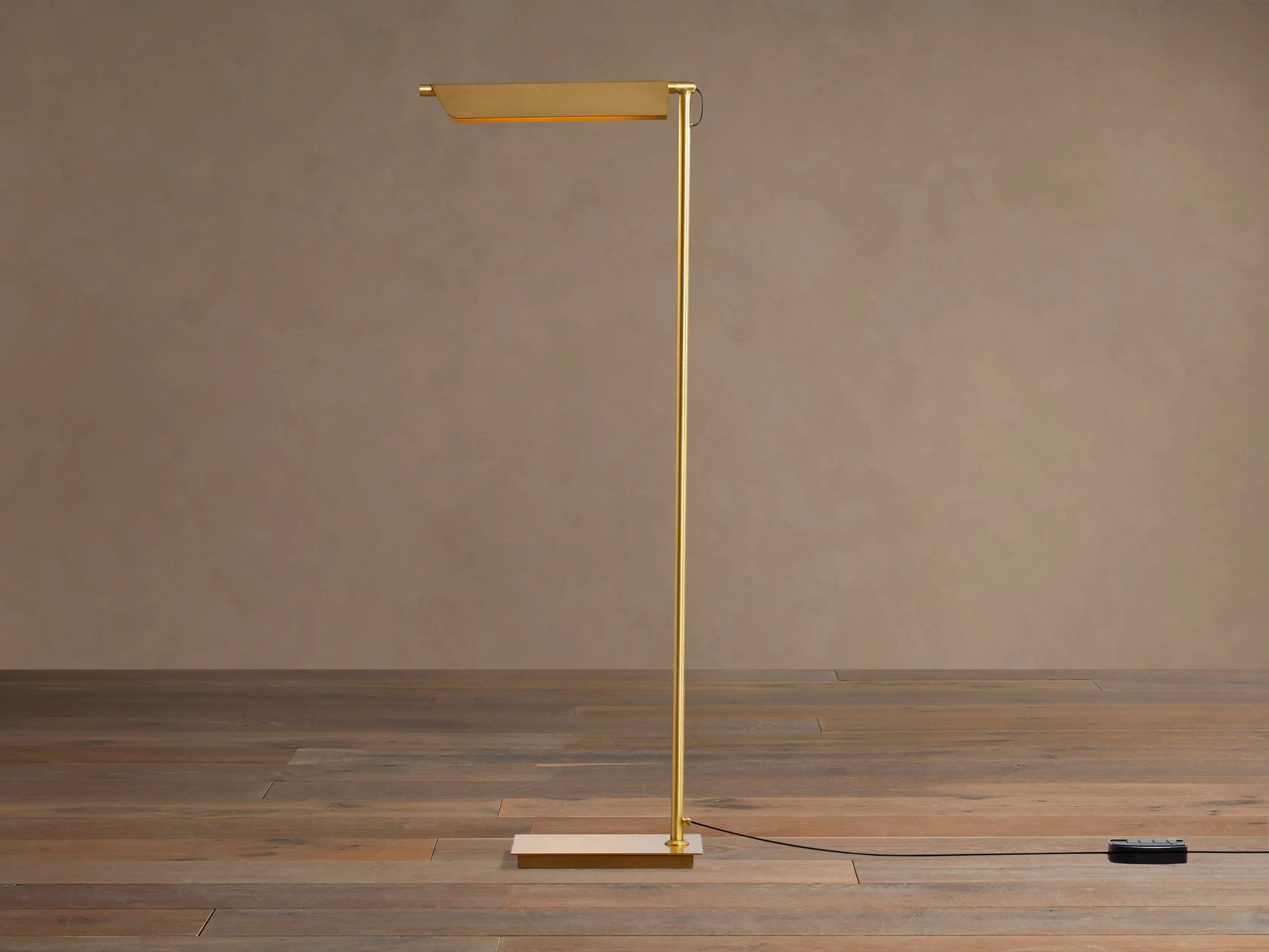 6610071L153_RTFZ260121 GV Axle Brass Floor Lamp with LED Task Light - Image 1