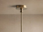 GV Hastings Brass Chandelier 10 Light Round Linen Shade - Image 4