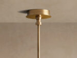 GV Hastings Brass Chandelier 10 Light Round Linen Shade - Image 9